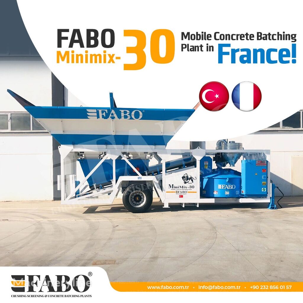 új FABO MOBILE CONCRETE PLANT CONTAINER TYPE 30 M3/H FABO MINIMIX betonüzem