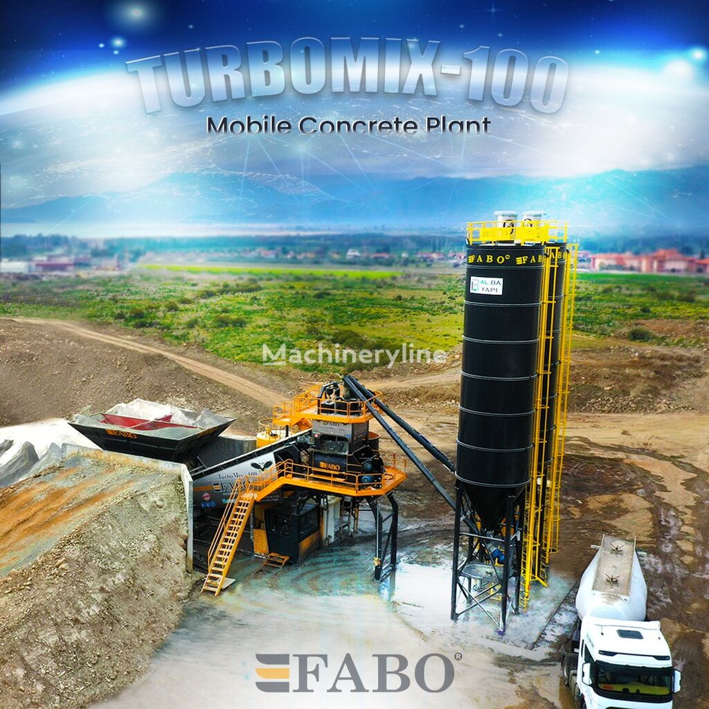új FABO TURBOMIX-100 محطة الخرسانة المتنقلة الحديثة betonüzem