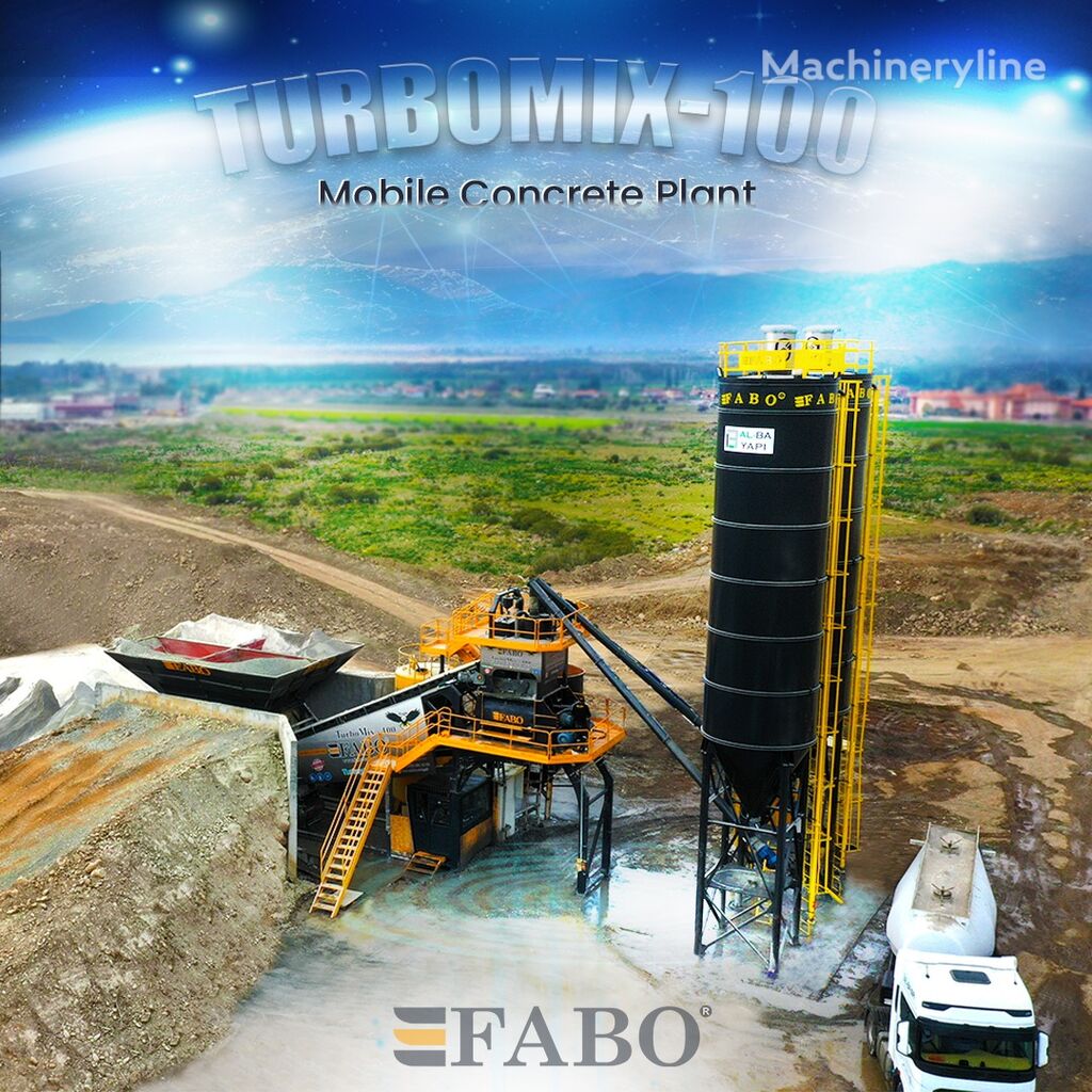 új FABO TURBOMIX 100 Mobiles Centrales À Béton betonüzem