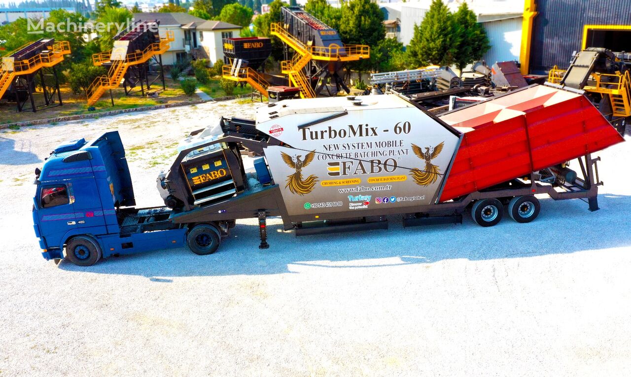 új FABO TURBOMIX-60 MOBILE CONCRETE MIXING PLANT betonüzem