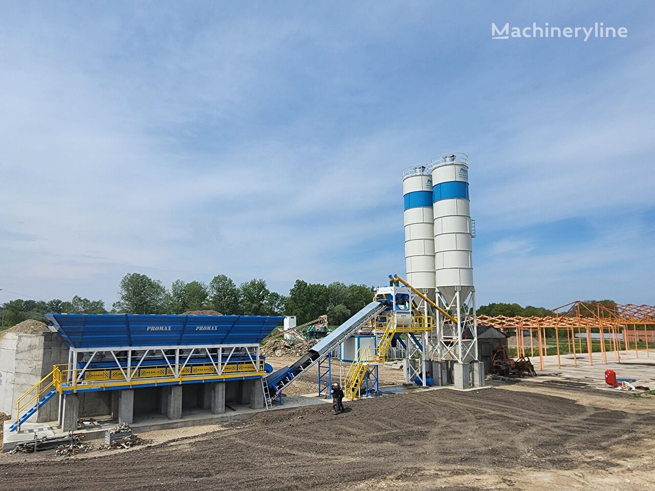 új Promax Compact Concrete Batching Plant C100-TWN-LINE (100m3/h) betonüzem