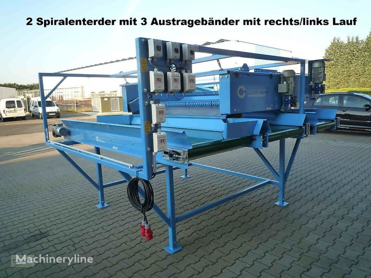 új EURO-Jabelmann Doppelter Spiralwalzenenterder mit Austragebänder, NEU zöldségmosó gép